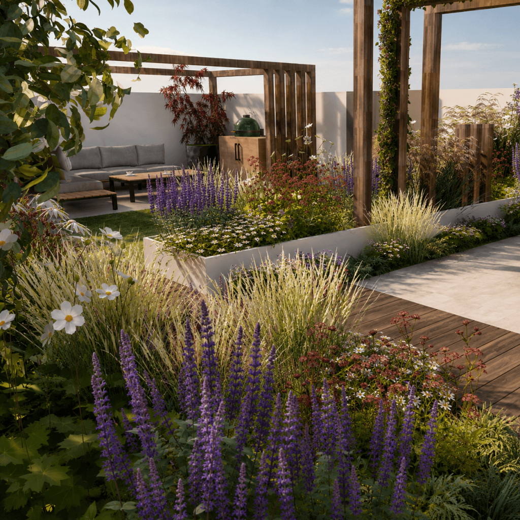 tuinontwerp stadstuin nieuwbouw 95m2 Haarlem