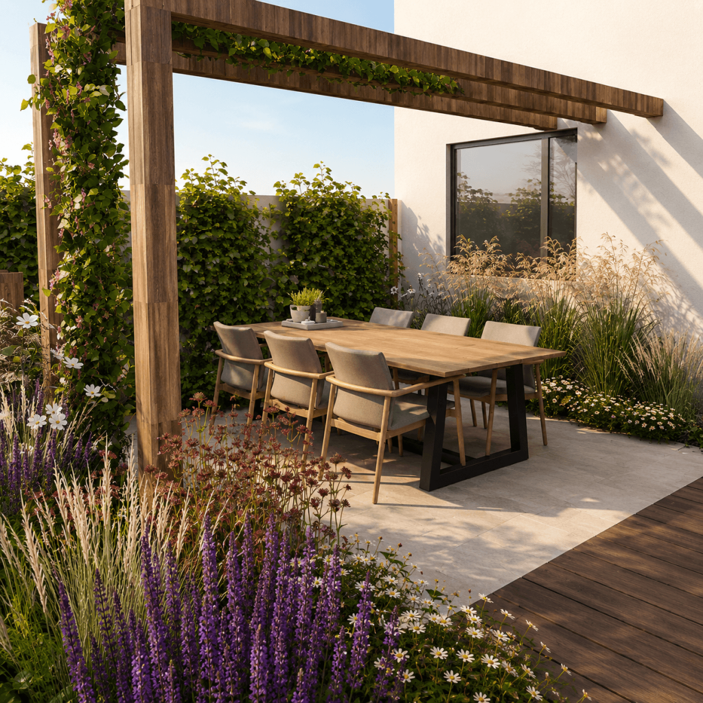 tuinontwerp stadstuin nieuwbouw 95m2 Haarlem