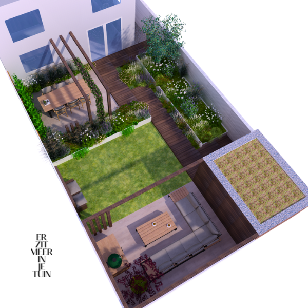 tuinontwerp nieuwbouw stadstuin Haarlem