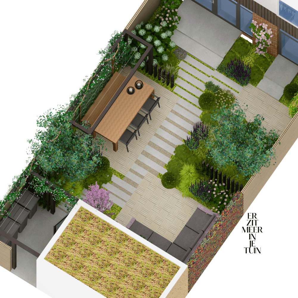 tuinontwerp bestaande achtertuin stadstuin Voorburg