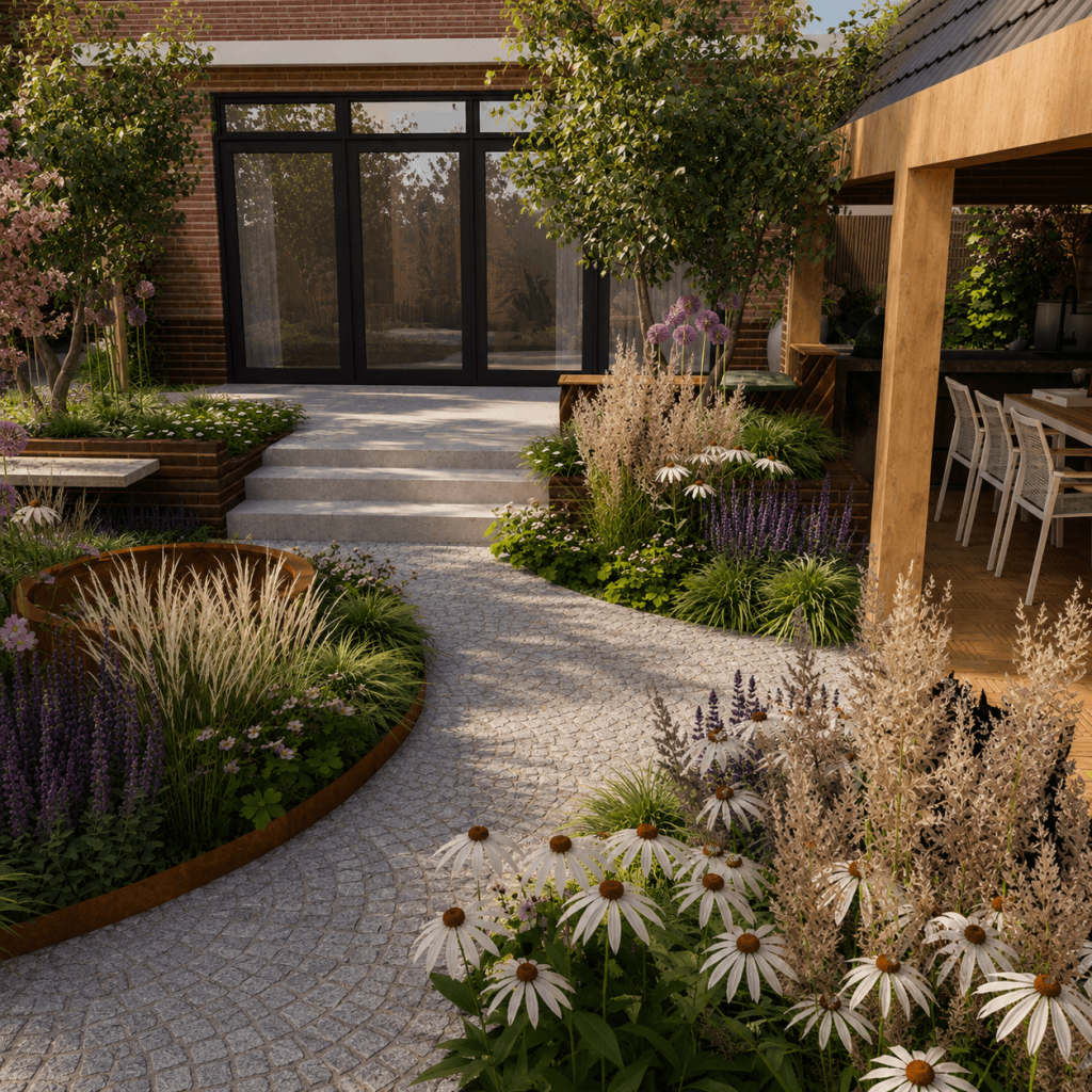 tuinontwerp bestaande stadstuin 120m2 Hilversum