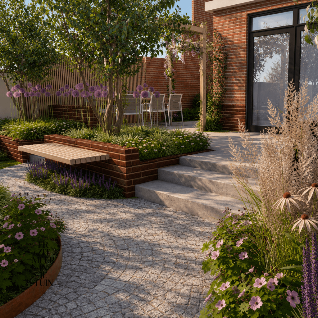 tuinontwerp bestaande stadstuin Hilversum 120m2
